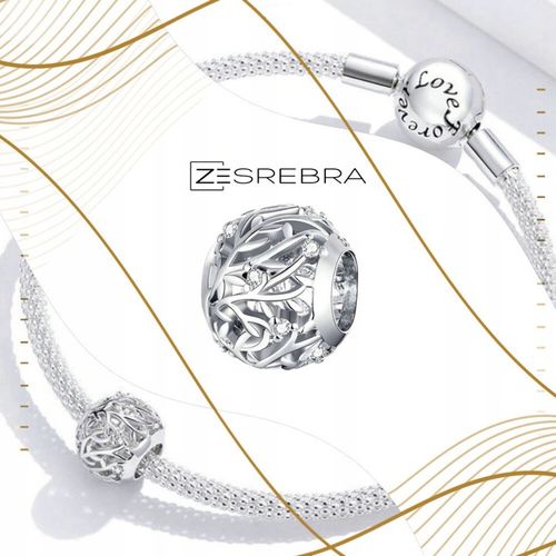 CHARMS GAŁĄZKI srebro 925 listki srebrne zawieszka koralik charmsy pr. S925 na Arena.pl