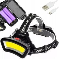 Czołówka 1000Lm akumulator 2400mAh LED COB czołowa latarka lampka lampa