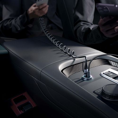 Mini ładowarka samochodowa 60W USB-A QC3.0 USB-C PD czarna na Arena.pl