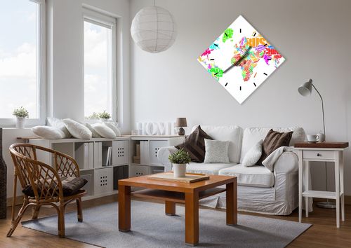 Zegar Ścienny - Mapa Kontynent - 60X60 Cm - C3Ad60X60-2860 na Arena.pl