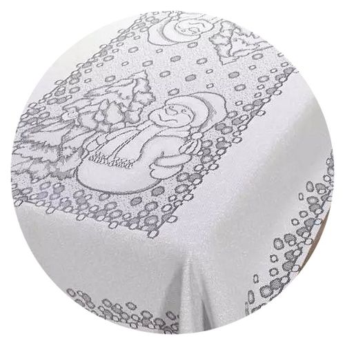 Obrus Białe Bałwanki 110x130 DomoweTekstylia | WN306B B13 | Boże Narodzenie na Arena.pl