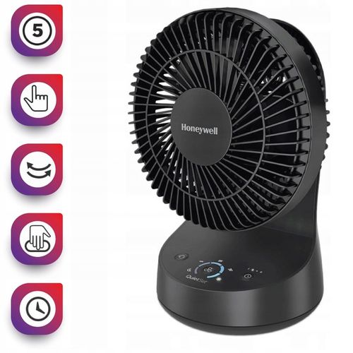WENTYLATOR WIATRAK BIURKOWY HONEYWELL HTF337 5TRYBÓW CICHA PRACA TIMER na Arena.pl
