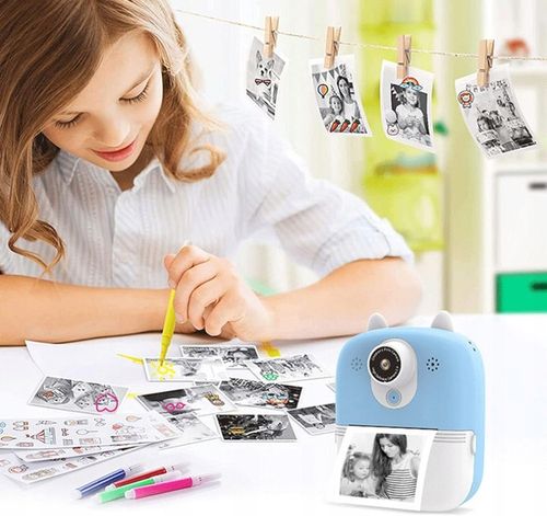 DRUKUŚ 2.0 Z APARATEM MINI DRUKARKA NIEBIESKI + 10 ROLEK SAMOPRZYLEPNYCH na Arena.pl