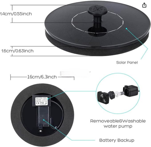 Fontanna solarna 16cm na Arena.pl