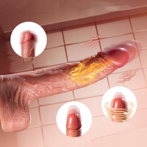 Dildo masturbator z teleskopowym i obrotowym i podgrzewanym wibratorem na Arena.pl