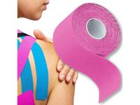 Taśma kinezjologiczna tejpy plastry tape kinesiotaping 5m tapingu różowa