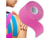 Taśma kinezjologiczna tejpy plastry tape kinesiotaping 5m tapingu różowa