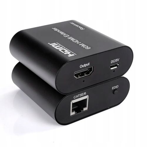 Transmiter HDMI LAN Przedłużacz Extender 1080p 60m Nadajnik Odbiornik + USB na Arena.pl