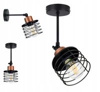 LAMPA KINKIET ŚCIENNY ruchomy loft drut SPRĘŻYNA 1