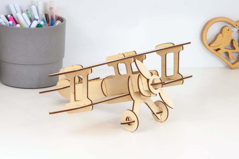 Samolot dwupłatowy, puzzle 3D 19 el. zdjęcie 5