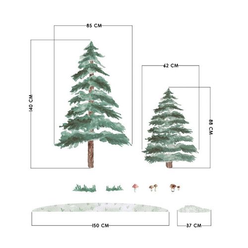 Naklejki Choinki / Świerki 2szt. DK313 na Arena.pl