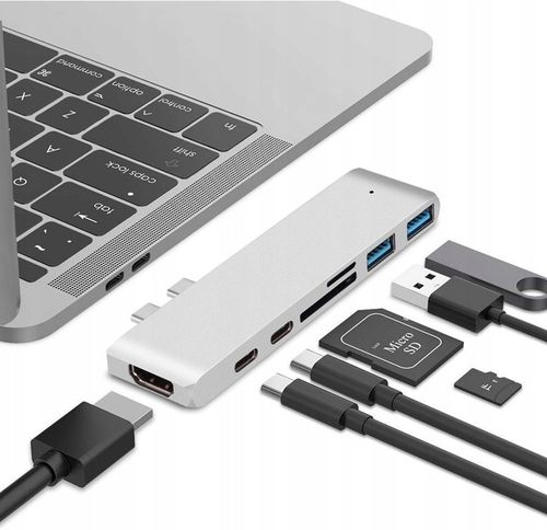ADAPTER HUB PRZEJŚCIÓWKA USB-C USB THUNDERBOLT HDMI 4K DO MACBOOK PRO AIR na Arena.pl