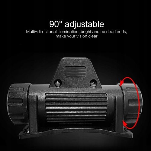 Mała lekka latarka czołowa nagłowna akumulatorowa LED T6+ moduł COB na Arena.pl