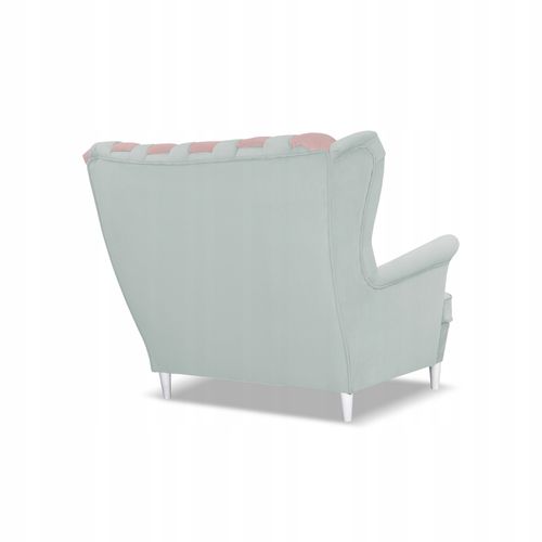 Sofa kanapa uszak CAROL DUO skandynawska Family Meble szaro - różowa na Arena.pl