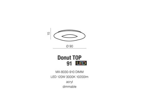 Plafon DONUT 91 MX-8030-910 Azzardo +LED na Arena.pl