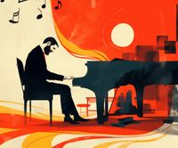 Plakat 60x50cm Pianista