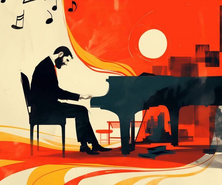 Plakat 60x50cm Pianista zdjęcie 1