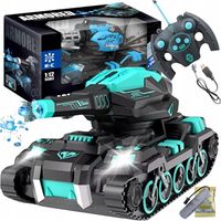 DUŻY CZOŁG STEROWANY Z ARMATĄ NA KULKI ŻELOWE NA PILOT RC ŚWIATŁO DŹWIĘK