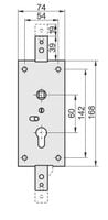 zamek kastel-1 pionowy - mp zn k-1