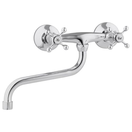 Bateria kuchenna ścienna kran obrotowy retro długa na Arena.pl