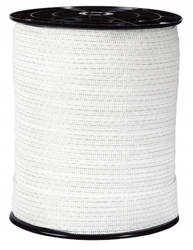TAŚMA OGRODZENIOWA BASIC DLA KONI 200 MB / 20 MM BIAŁA PASTUCH zdjęcie 9