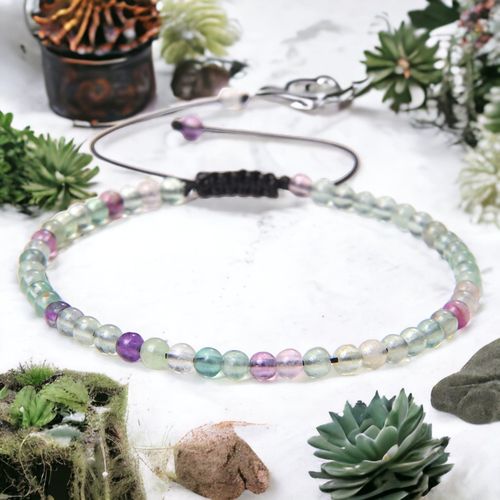 Bransoleta Bransoletka Kulki 4mm Fluoryt Handmade na Arena.pl