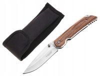 NÓŻ MYŚLIWSKI Scyzoryk Składany Turystyczny Na Grzyby Z Pokrowcem N101