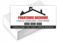 Wizytówki firmowe PROJEKT GRATIS 1000 sztuk USŁUGI CIESIELSKIE DEKARSKIE