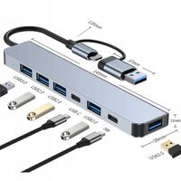 Rozgałęźnik Hub USB A USB C Centra Stacja dokująca ViO TSG-163 Adapter 9W