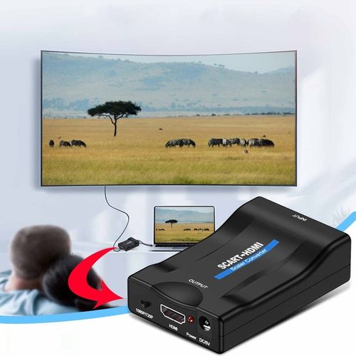 ADAPTER KONWERTER SCART DO HDMI PRZEJŚCIÓWKA SYGNALU EUROZŁĄCZE AV na Arena.pl