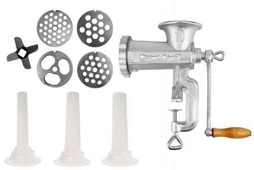 RĘCZNA MASZYNKA do MIELENIA Mięsa Żeliwna nr. 10 Nadziewarka 4 Sita 3 na Arena.pl