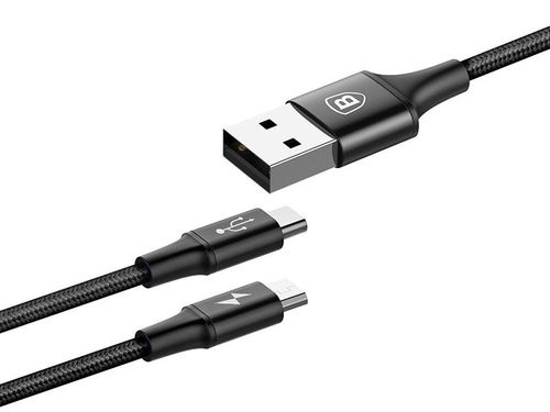 Kabel Baseus 2w1 micro USB + USB-C Rapid Series 120cm na Arena.pl
