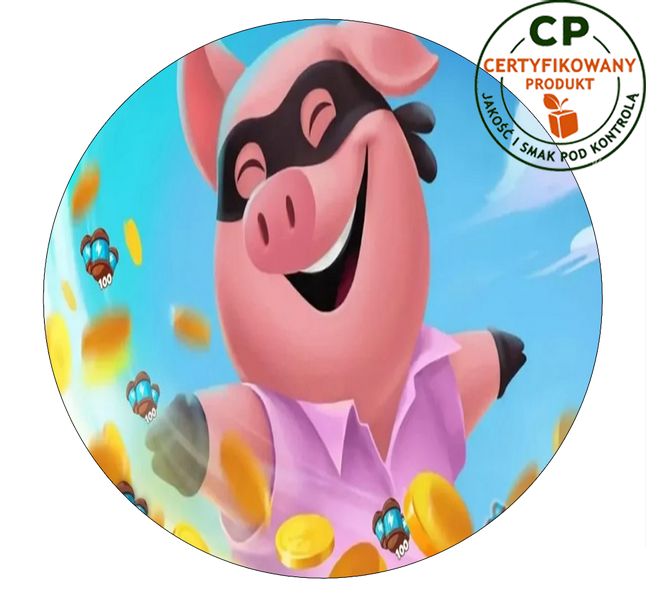 Opłatek na tort Coin Master zdjęcie 1