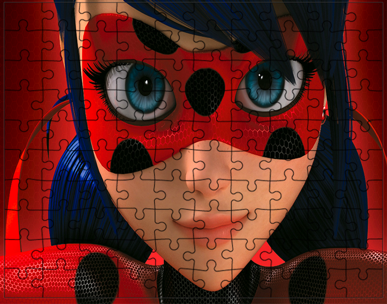 Puzzle Biedronka i Czarny Kot zdjęcie 1