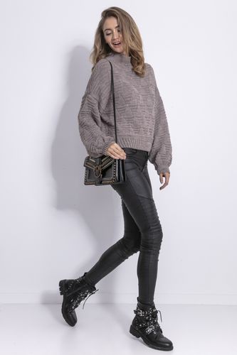 Sweter F835 Beż melanż S/M na Arena.pl
