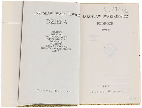 Jarosław Iwaszkiewicz Podróże Tom I i II seria Dzieła 1981 na Arena.pl