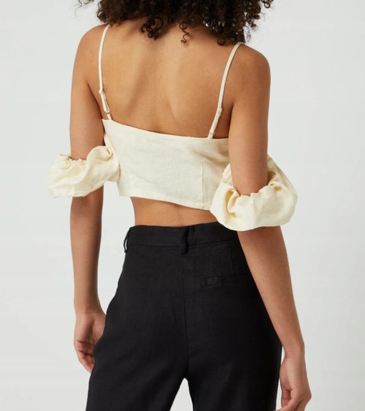 NA-KD Beżowy crop top Rozmiar 44 zdjęcie 4