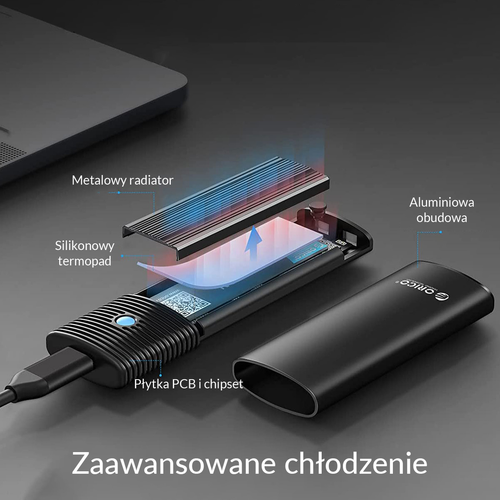 Orico Obudowa dysku M.2 NVMe USB-C 10 Gbps czarna na Arena.pl