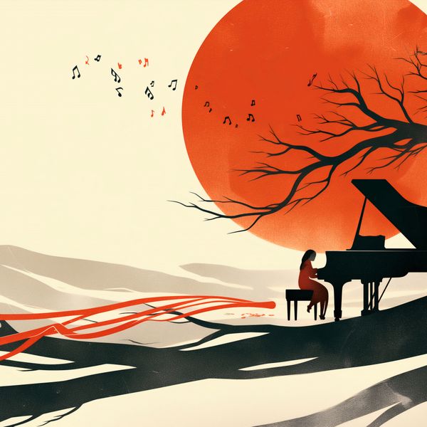 Plakat 40x40cm Pianistka zdjęcie 1