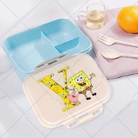 Uroczy kreskówkowy pojemnik na lunch dla dzieci SpongeBob, litera A-Z – HMBB1144