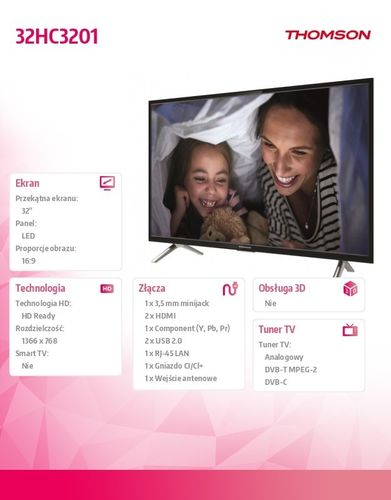 Thomson Telewizor 32 LED 32HC3201 na Arena.pl