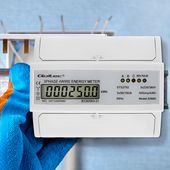 Qoltec Licznik Energii 3-FAZ 400V 100A LCD 4P DIN TH35