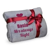 Duży ciepły KOC z haftem 160x200 PREZENT dla niej dla kobiety