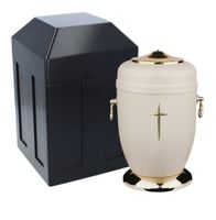 Zestaw pogrzebowy do pochówku - nisza i metalowa urna Krzyż/Nisza