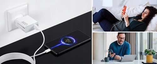 SZYBKA ŁADOWARKA DO TELEFONU O MOCY 120 W W 1-METROWY KABEL ŁADUJĄCY TYPU C na Arena.pl