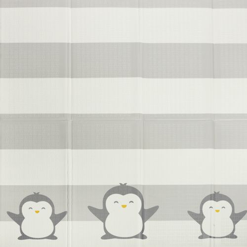 Dwustronna edukacyjna piankowa mata dziecięca XXL 180x200 cm - pingwinek na Arena.pl