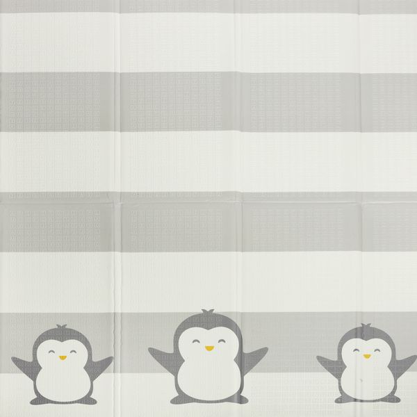 Dwustronna edukacyjna piankowa mata dziecięca XXL 180x200 cm - pingwinek zdjęcie 5