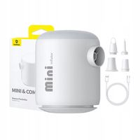 Baseus Mini Kompresor Przenośna Pompka Lampka LED USB-C 230L/min 3500kPA