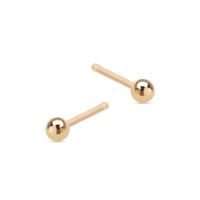 złote kolczyki małe kuleczki 2mm 333