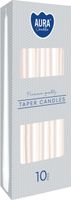 Świeca tradycyjna parafinowa Bezzapachowa Aura 10 szt. Perłowa